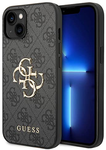 Guess GUHCP15M4GMGGR Hülle für iPhone 15 Plus 6.7 grau hardcase 4G Big Metal Logo
