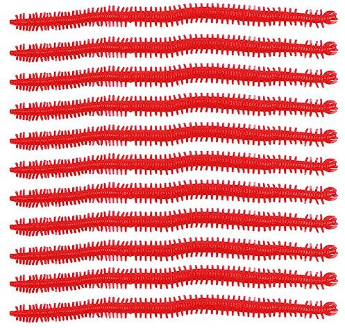 20 Stück 13cm Weiche Angelköder Wurmköder, Künstlicher Regenwurm Köder Wurm, Kunststoff-Fischköder Gummiköder für Bass Forellen Angeln