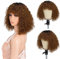 Style Icon Echthaar Perücke Human Hair Wig Bob Wig Afro Wigs Short Curly Wigs for Black Women Wig With Bangs (12 inches, TT1B/99J)