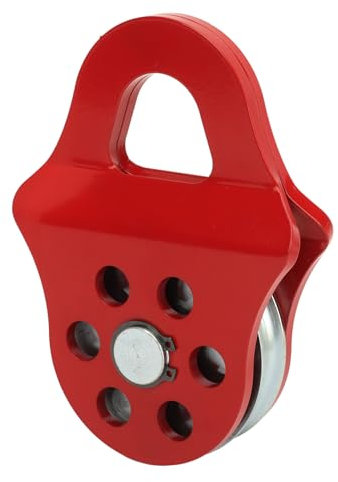 gernie Snatch Block, 4T Load Bearing Capacity Heavy Duty Winch Pulley Smooth Operation Pulley Block Towing Pulley for Winch, Truck, ATV, UTV Offroad Recovery, Red