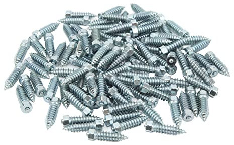 BOROCO 100 Stück Reifenspikes M8 Ausgezeichneter Grip Anti-Rutsch-Radreifenbolzen Universal Für Lader-Kompaktlenker-Gabelstapler