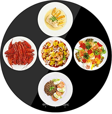 Piastra scaldavivande elettrica da tavolo Vassoio riscaldante elettrico Piastra riscaldante grande rotonda Scaldavivande elettrico Controllo della temperatura regolabile per cucina Sala da p