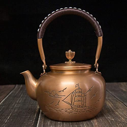 JapanCast Iron Tetsubin Teapot Teapot Tetsubin Tea Kettle 1500Ml Japan High Capacity Pure Handmade Uncoated Copper Pot Teapot Tea Accessories b 1500ml (E 1500ml) (B 1500ml)