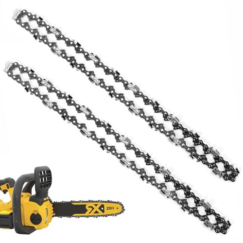 30,5 cm Sägekette 3/8 Zoll LP-Teilung, 109,2 cm Stärke, 45 Treibglieder, passend für Dewalt DCCS620, für Ryobi, Echo und mehr, DWO1DT612, R45 (2 Ketten)