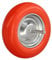 WOLFPACK LINEA PROFESIONAL Rueda Carretilla Obra/Jardin Maciza Llanta Acero Plus Naranja Impinchable, Con Eje Ø 19 mm Rueda Ø 35 cm