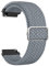 ZGCE 20mm Uhrenarmband Gewebtes Nylon Uhrenarmbänder, Mit Verstellbarer Metallschnalle, Schnellverschluss Sport Ersatzarmband 20mm Armband für Damen und Herren, Blau Grau