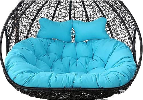 Korb-Hängesessel für die Terrasse im Freien, Kissen für 2 Personen, Eiersessel, Ersatz für Doppelbett, ideal für Terrasse, Garten, Balkon, Hängesessel(G)