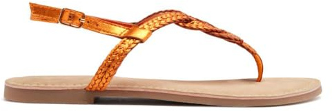 GIOSEPPO ZUPANJA Sandalen aus geflochtenem Leder, orange, 39 EU