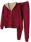 BOTCAM Jogginganzug Damen Warm Winter - Trainingsanzug Hose Jacke Fitnessanzug Zweiteiler Outfit Plus Samt Plüsch Fitnessanzug Hausanzug mit Kapuze und Taschen Lounge Set Laufbekleidung