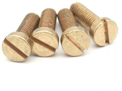 100 Stück Messing Schlitz Zylinderschraube Messing M2 M2.5 M3 M4 M5 M6 M8(M2x12 (100pcs))