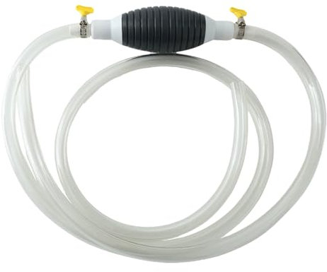 heepqy Multifunktions Flüssigkeitssauger, 2024 Neuest Manuelle Handpumpe, Mit Schlauch und Metallklammer, Tragbar Siphonpumpe für Benzin Kraftstoff Benzin Diesel Flüssigkeit Wasser Aquarium (1 M)