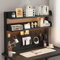 Ahtadums Clamp On Desk Organizer Shelf, Multipurpose Countertop Hutch Bookshelf, Desk Shelf Clamp, Adjustable Desktop Bookshelf, Desktop Display Rac (Black, 80cm)