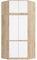 BDW Schlafzimmer Eckschrank mit Verlängerung - Elegant und funktionell - Großes Fassungsvermögen - Vielseitiger Stil - Einfache Montage - 100 cm - 6 Türen, 9 Einlegeböden - Eiche Sonoma/Weiß