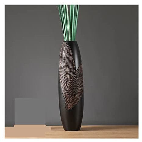 Vase à fleurs Pots de jardin Sol Grand vase à plantes Décoratif Maison Vase de sol chinois Décorations pour la maison Salon Chambre Couloir Arrangement de fleurs séchées Ornements Vase pour.Style2