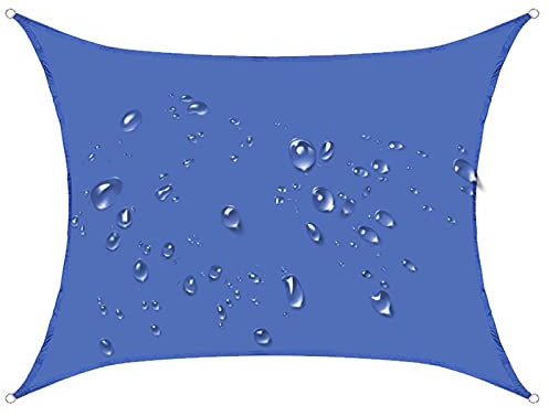 Voile d'ombrage rectangulaire imperméable et anti-UV avec haute protection UV pour terrasse, jardin, pelouse, extérieur, 4 x 4 m, très résistant, idéal pour le soleil et les abris