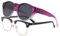 Long Keeper Polarisierte Überzieh Sonnenbrille Damen Runde Sonnenbrillen über Brillen Trendige Überbrille für Brillenträger Fahren Reisen Passen Über Sonnenbrillen (Verlauf Lila Grau)