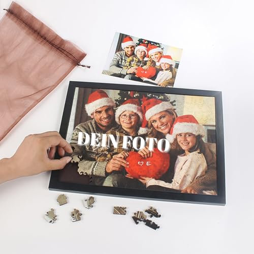 Personalisierte Fotopuzzle 35 bis 1000 Teile mit Eigenem Bild Hochglanz Puzzle-Foto auf Echtfotopapier Individuelles DIY Fotogeschenk für Weihnachten Jahrestag Geburtstag Valentinstag