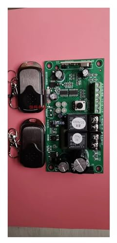 Placa base for puerta de garaje con límite mecánico general de 24 V, controlador de puerta abatible, placa receptora con control remoto dual para abridores de portones automáticos eléctricos(Universal