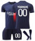 Personalisiertes Fußball Trikots Set 25/24 Hause/Auswärts Fußballtrikot Strips Fussball Trainingsanzug Sportshirt Junge Football Training Tshirts Shorts und Socken Anzug mit DIY Name Nummer 04