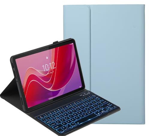YKWXSC Funda Teclado para Lenovo Idea Tab Pro Tablet 12,7 Pulgada, 7 Colores Iluminado QWERTY Teclado Magnético Inalámbrico para Lenovo Idea Tab Pro Tablet 12,7 Pulgada, Azul