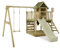 FATMOOSE Aire de Jeux JazzyJungle Jam XXL portique en Bois avec balançoire et Toboggan, Tour d'escalade pour Enfants avec bac à Sable, échelle et Accessoires de Jeu pour Le Jardin. (Vert Sauge)