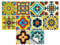 60 Sheets Peel and Stick Tile Stickers, PVC Waterproof Self-Adhesive Wall Decals for Kitchen Bathroom, 10 Retro Patterns 10x10cm Removable Vinyl Mosaic
