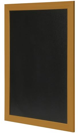 Deflecto Wall Mounted Chalkboard, Durable Writable Message Board, Easy Wipe Surface for Restaurants, Cafés, Kitchens and Events - Single Pack, 30cm x 40cm Teak