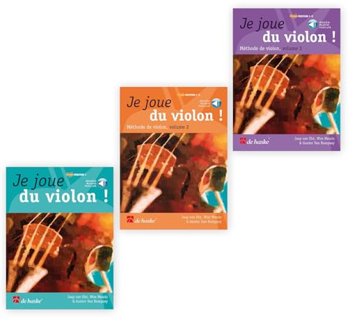 Kit de démarrage: Je joue du violon ! Vol. 1, Vol. 2 et Vol. 3 — de J. Castelain — De Haske + Cahier de musique Soundman + 2 crayons