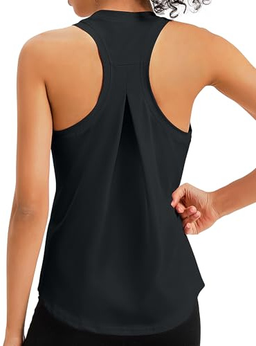 Dawnrole Damen Sport Tank Top Ärmelloses Sporttop Schnelltrocknend Fitness Gym Shirt Leichte Yoga Oberteile