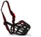 Ancol Dog Muzzle Gentle Strong Secure Comfortable Basket Style for Aggressive Pets - Durable Plastic Biting Control Black/Red - 22cm L x 8.5cm W - Size 5