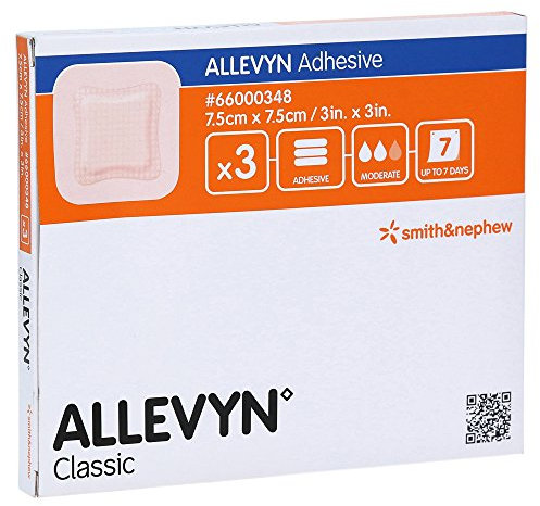 ALLEVYN Adhesive 7,5x7,5 cm haftende Wundauflage 3 St