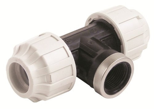 STP fittings PP Kupplung PP T-Stück mit Innengewinde, 25 x 1 Zoll x 25 mm