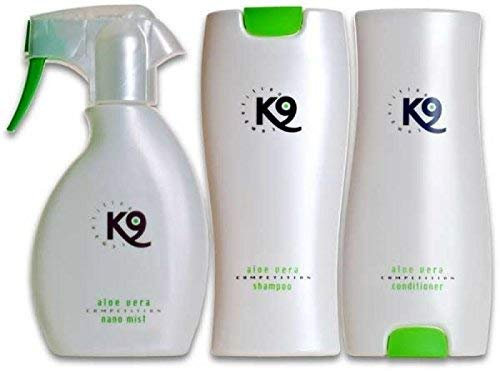K9 Competition SPARSET - 1x 300ml Aloe Vera Hundeshampoo + 1x 300ml Aloe Vera Conditioner + 1x 250ml Aloe Vera Nano Mist