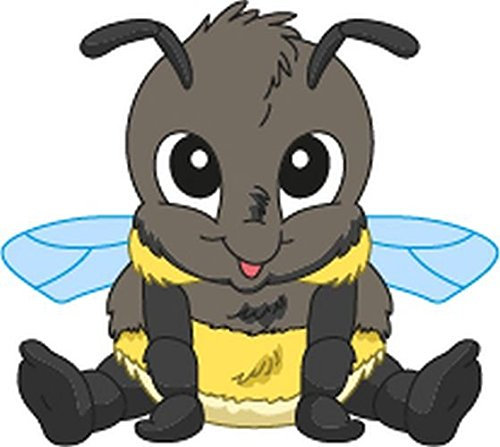 Bambinella® XL - Klebesticker - Motiv: Hummel Insekt - Hergestellt in eigener Werkstatt in Deutschland