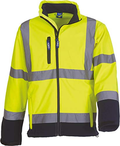 Yoko Herren yk040/hvk09 Hi Vis Softshell Jacke XXL Gelb/Marineblau