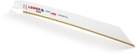 Lenox Tools 21073824GR 203 mm 24 TPI Gold Power Arc Reciprocating Saw Blade for Sheet Metal Cutting (Pack of 5)