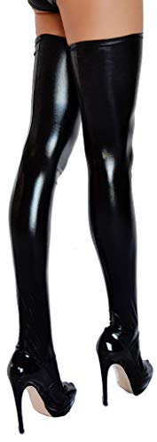 Calze autoreggenti da donna, lingerie sexy nero L