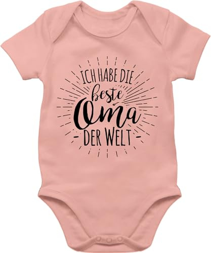 Shirtracer - Baby Body Kurzarm - Sprüche - Ich habe die beste Oma der Welt