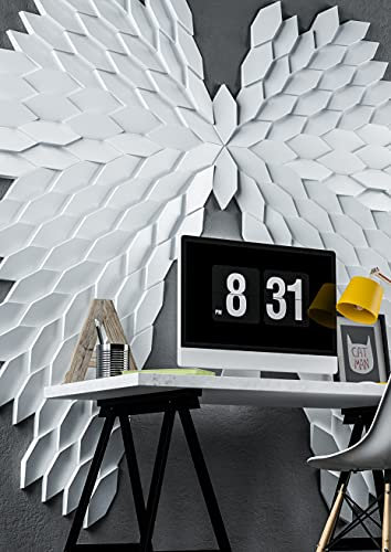 AS Country Stone | Wandverkleidung 3D Wand, 3D Wandpaneele, 3D Wanddeko, 3D Look für Innenbereich, Geschäftsräume | Mabel Weiß