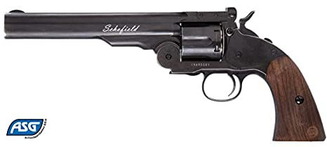 Asg Revolver Schofield 6 Negro Full Metal - 4,5 mm Co2 Balines