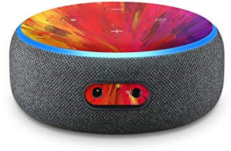 Skins4u Aufkleber Design Schutzfolie Sticker kompatibel mit Amazon Echo Dot 3.Generation Color Diffusion