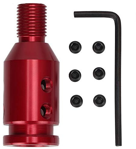 Schaltknauf Adapter, Universal-Schaltknauf Adapter für gewinde freie Schalthebel 12x1,25(Red)