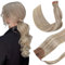 Hetto Extensions Echthaar Zopf Blond Extensions Zopf mit Clip Highlights Licht Blond Gerade Remy Vollkopf Natürliche Invisible Haarverlängerung 80g 50 cm #18/613