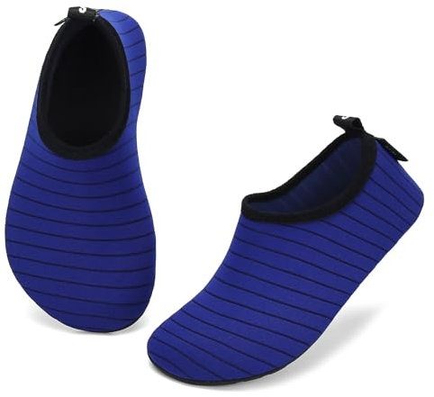 SAGUARO Escarpines Niño Niña Zapatillas para Agua Zapatos de Río Playa Calzado Deportes Acuáticos para Piscina Buceo Surf Natación Nadar Mares Vela Rocas, Azul Admiral, 32/33 EU