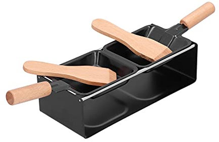 HERCHR Cheese Melting Pan, Cheese Melter Pan Candlelight Raclette Pan with Scraper for Barbecue Grilling Tool