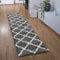 Paco Home Hochflor Teppich Läufer Flur Schlafzimmer Wohnzimmerteppich Shaggy Langflor Modern Skandinavisch Rautenmuster, Grösse:80x300 cm, Farbe:Anthrazit
