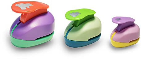 Stanzer Set VSREI Kleiner Bär Motivstanzer Papierstanzer Ausstanzer Motiv-Locher für Basteln, Scrapbooking, Fotos, Grußkarten,9mm,16mm,25mm(Zufällige Farbe)