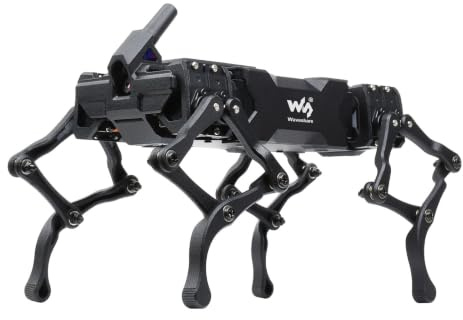 Waveshare WAVEGO 12-DOF Bionic Dog-Like Robot Open Source for ESP32 and PI4B Facial Recognition Color Tracking Motion Detection with Raspberry Pi Extension Holder (22 Items)