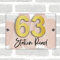 Fingerprint Designs Paint Effect Wash Blush 3D Modern Acrylic Door Number House Sign
