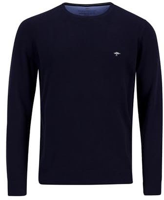 FYNCH-HATTON Feinstrickpullover mit Rundhalsausschnitt Navy / 3XL